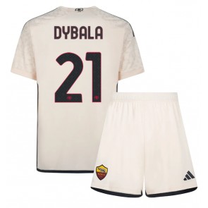 AS Roma Paulo Dybala #21 babykläder Bortatröja barn 2023-24 Korta ärmar (+ Korta byxor)